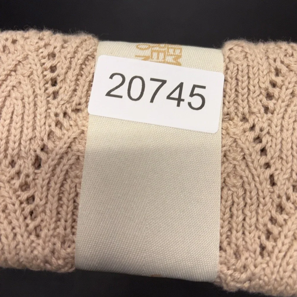 Sand Jeremiah Brent Home 100% Cotton Knitted Pointelle Scallop 50in x 60in 20745